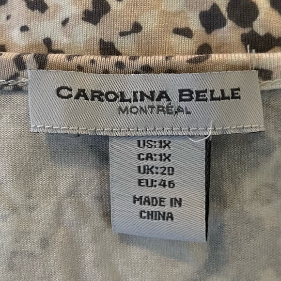 Carolina Belle Women’s Animal Print Viscose / Spandex Blend Plus Size Nightgown - Picture 4 of 7